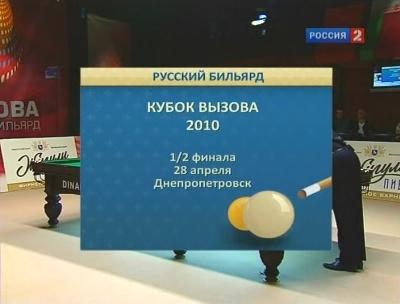 отбивка телеканала Россия 2 на бильярдных показах