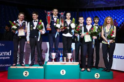 Финалисты международного бильярдного турнира "Кубок Мэра Москвы 2014 г."