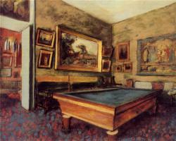 Дега Эдгар-Жермен-Илер Бильярдная в Менил-Хьюберте 1892г.